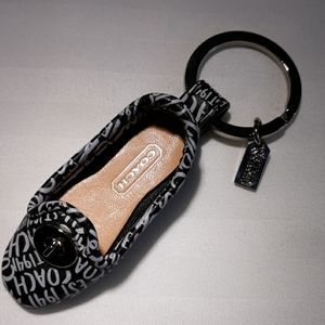 COACH leather Shoe Charm Keyfob hangtag